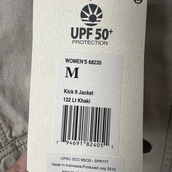 NEW Royal Robbins Women's Med Kick It Jacket Khaki UPF50 Utility Roll Tab Sleeve - Picture 9 of 10